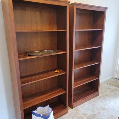 two of the five bookcases for sale