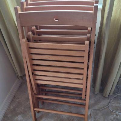 set of four stacking chairs
