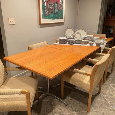 MCM DINING TABLE AND CHAIRS