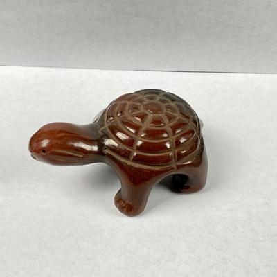 Santa Clara Pueblo Turtle Fetish Pottery by Jane & Starr
