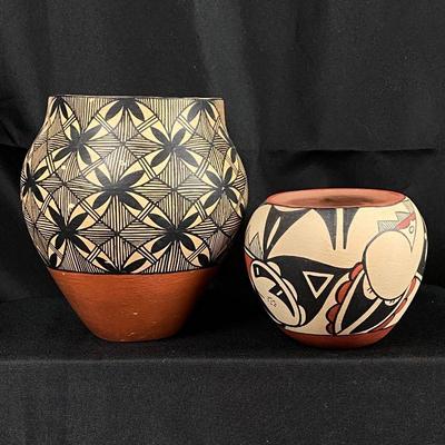 Two Native American Jemez Pottery Vases