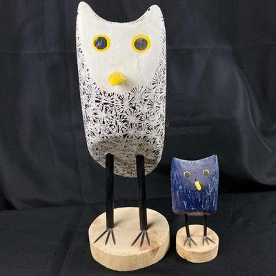  Wooden Owl Sculptures by Eidith John