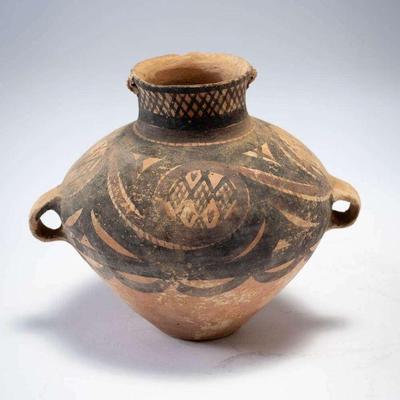 WAC055 Neolithic Chinese Color Pottery Jar/Tea Vessel 