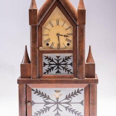 WAC075 Antique E. N. Welch Steeple Mantle Clock 