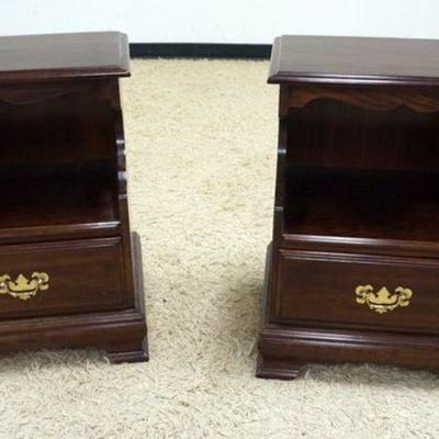 1176	PAIR OF CHERRY 1 DRAWER NIGHT STANDS, APPROXIMATELY 14 IN X 20 IN X 27 IN H

