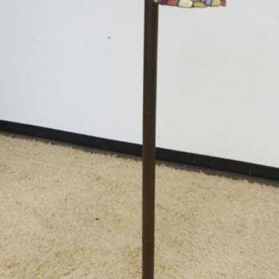 1026	CONTEMPORARY LEADED GLASS FLOOR LAMP W/4 INDIVIDUAL SHADES, APPROXIMATELY 65 IN HIGH

