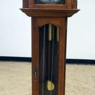 1172	TEMPUS FUGIT WEIGHT DRIVEN GRANDMOTHERS CLOCK, APPROXIMATELY 75 H
