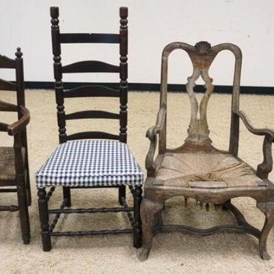 1211	GROUP OF 4 ANTIQUE CHAIRS
