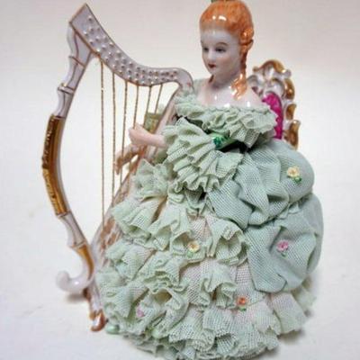 1222	IRISH DRESDEN LACE PORCELAIN FIGURE, *SINEAD*, EMERALD COLLECTION, APPROXIMATELY 7 1/2 IN H
