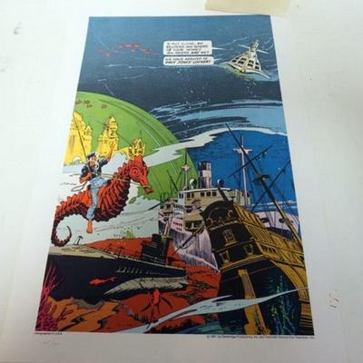 1287	VOYAGE TO THE BOTTOM OF THE SEA 1967 NUMBERED 124/500 COLORED CARTOON LITHOGRAPH, APPROXIMATELY 14 IN X 20 IN
