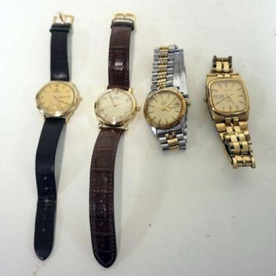 1271	LOT OF 4 MENS WATCHES INCLUDING OMEGA, TISSOT AND CONCORD
