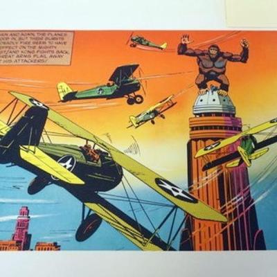 1288	KING KONG 1968 NUMBERED 264/500 COLORED CARTOON LITHOGRAPH, APPROXIMATELY 14 IN X 20 IN
