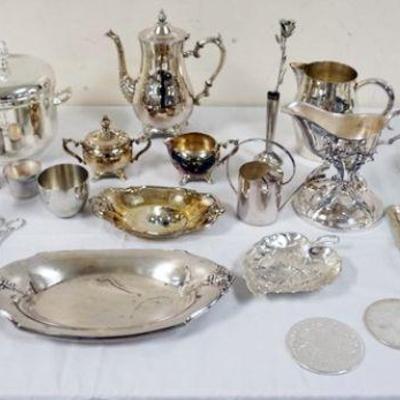 1231	LOT OF ASSORTED SILVER PLATE ITEMS
