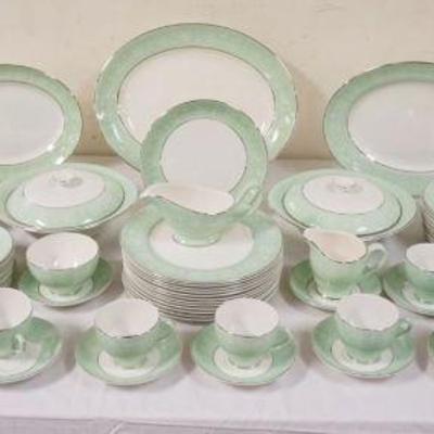 1084	ARKLOW POTTERY *BELVEDERE* DINNERWARE, 100 PIECE SET, 12-10 IN PLATES, 11-8 IN PLATES, 11-9 IN PLATES, 20 CUPS & SAUCERS, 24 BOULLIONS
