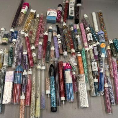  Assorted Tubes of Glass and Acrylic Beads