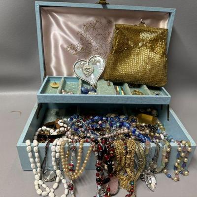 Jewelry Box with Costume Jewelry