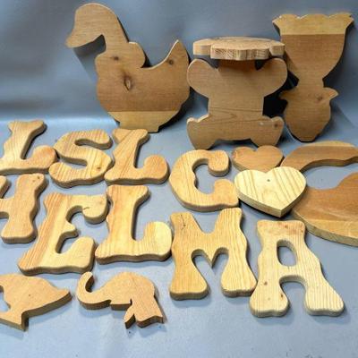 Wooden Letters and Animals