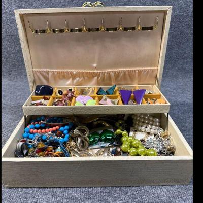 Jewelry Box with Costume Jewelry