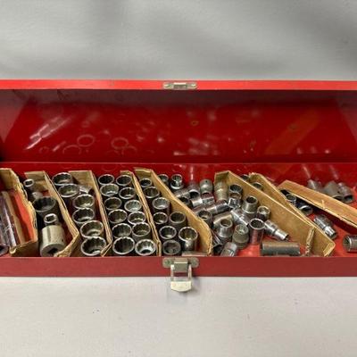Assorted Sockets in Metal Case