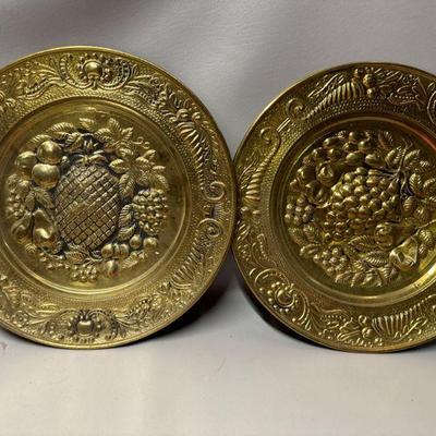 Vintage Embossed Plaque Wall Decor 14.25" Made in England