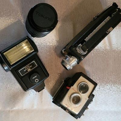 Just a small sampling of Photography equipment - Vivitar, Brownie, Tokina, Kodak