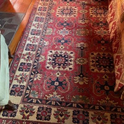 Hand woven Caucasian rug  6â€™ x 8â€™6â€