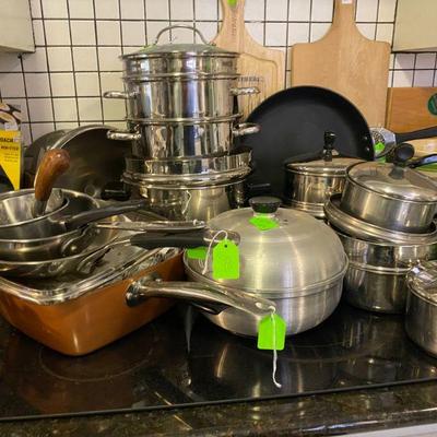 Pots, Pans, by Farberware, Tramontina, Copper Chef and more