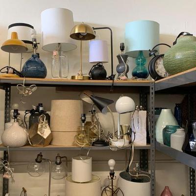 Tons of table lamps