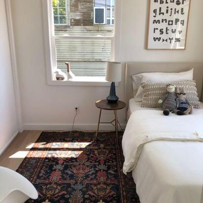 Two twin upholstered headboards