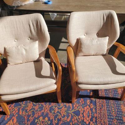 Pair of mid-century style club chairs