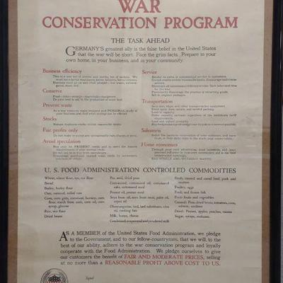 WWI War Food Conservation Program Poster
