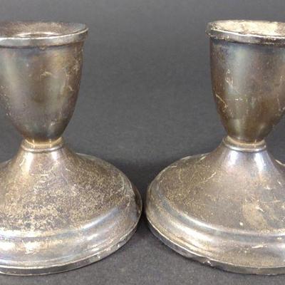 Pair of Duchin Sterling Silver Candle Holders