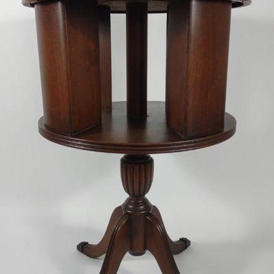 Rotating Pedestal Library End Table