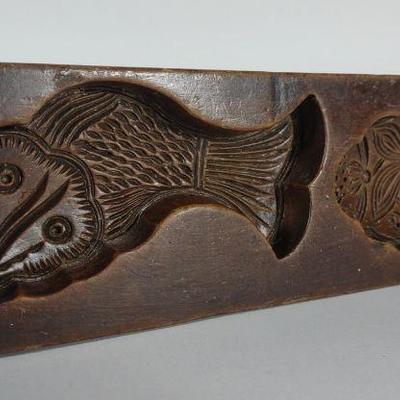 Antique Carved Wooden Rice Cake Mold