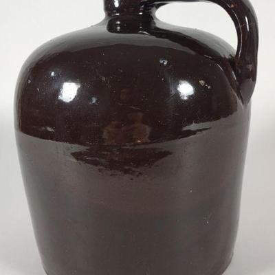 Brown Glazed Stoneware Moonshine Jug