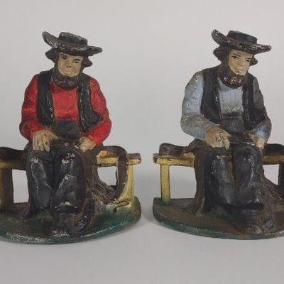 Cast Iron Amish Figures & Bookends