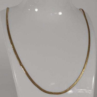14K Gold Italian Herringbone Necklace 20