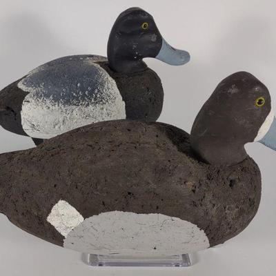 Pr Matt Propson Greater Scaup Hen & Drake Decoys