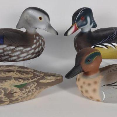 4 Mike & Susan Veasey Half Size Press Cork Decoys
