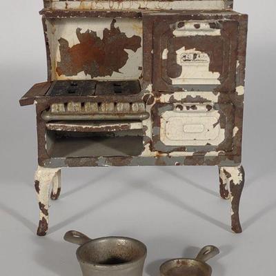 Antique Arcade Cast Iron Roper Toy Stove