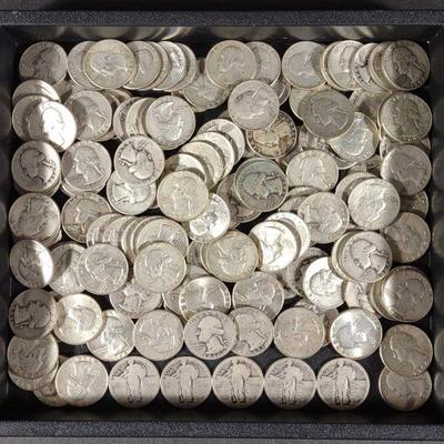 (142) US Silver Quarters
