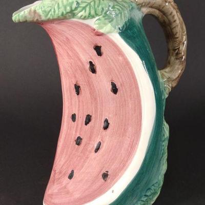Italian Pottery Watermelon Pitcher