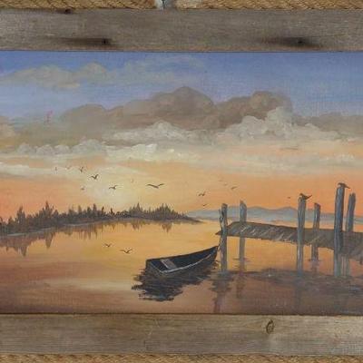 Elizabeth Shanahan Lake Sunset Painting