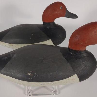 Pair of Redhead Drake Duck Decoys.