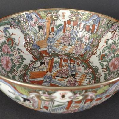 Chinese Rose Medallion Export Porcelain Bowl