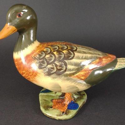 Valeria Vestrini Signed Duck Statue / Figurine