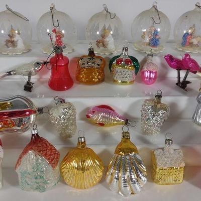 22 Vintage & Antique Figural Christmas Ornaments