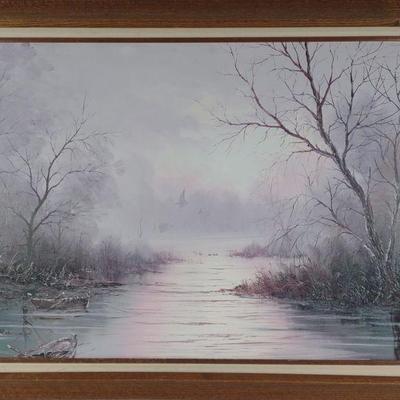 Robinson Foggy Morning Landscape Oil Painting