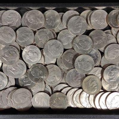 (125) US Eisenhower Dollar Coins