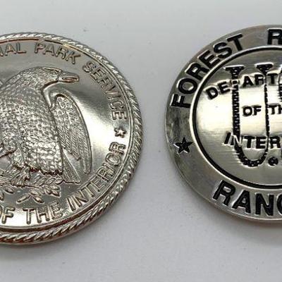 Forest Ranger 2” Badges * Dept. Of The Interior